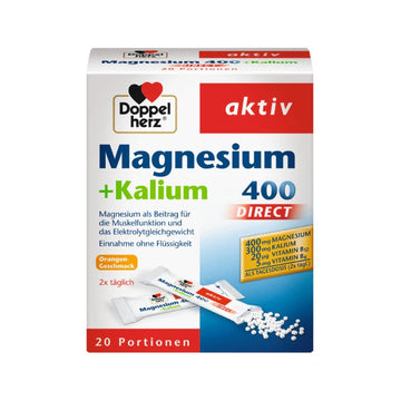 Doppelherz Magnesium 400 + Kalium DIRECT - 20 Pellets