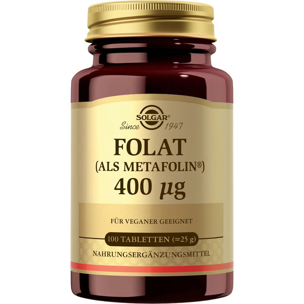 Solgar Folate 400µg Таблетки Подпомага образуването на кръв и намалява умората и умората Благополучие