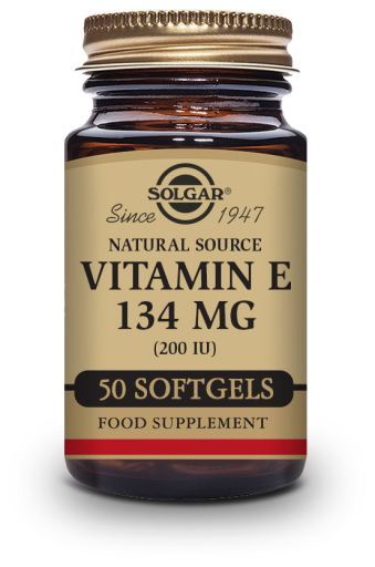 Solgar Vitamina E Sursă naturală Sistem imunitar antioxidant 134 mg 50 capsule moi