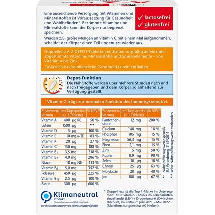 Doppelherz A-Z Complete DEPOT with 23 Vitamins, Minerals - 40 Tablets