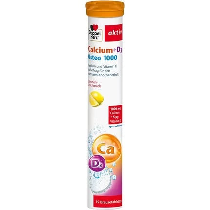 Doppelherz Calcium + D3 Osteo 1000 with Calcium and Vitamin D for Normal Bone Maintenance 15 Tablets