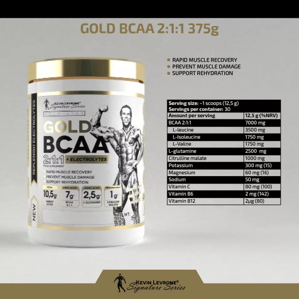 Kevin Levrone Gold BCAA 2:1:1 (375 g, плодов масаж)