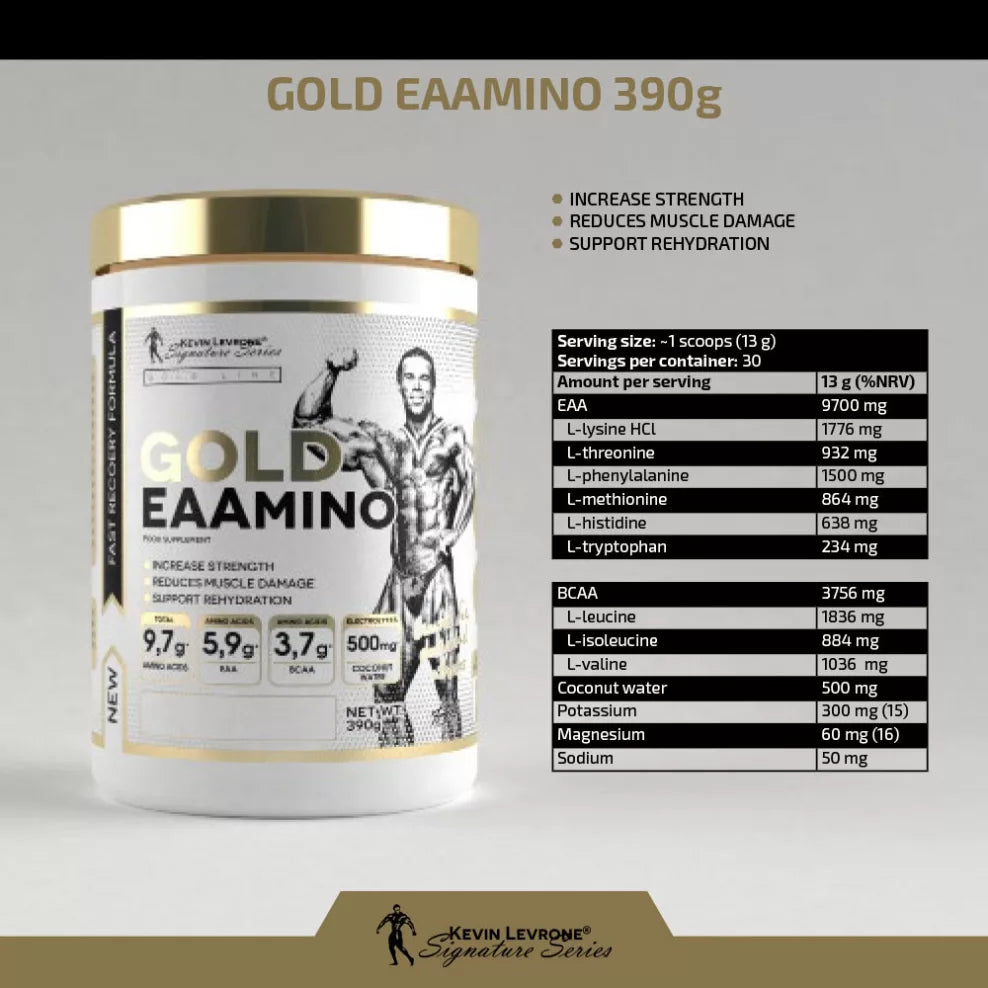 Kevin Levrone Gold EAAmino (390 g, цитрусова праскова)