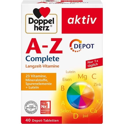 Doppelherz A-Z Complete DEPOT with 23 Vitamins, Minerals - 40 Tablets